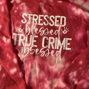 Red sweatshirt true crime obsessed